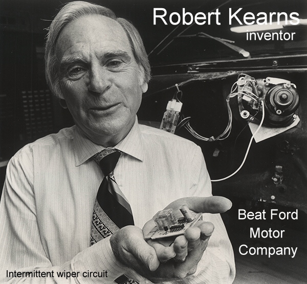 Robert Kearns, inventor of the intermittent windscreen wiper
