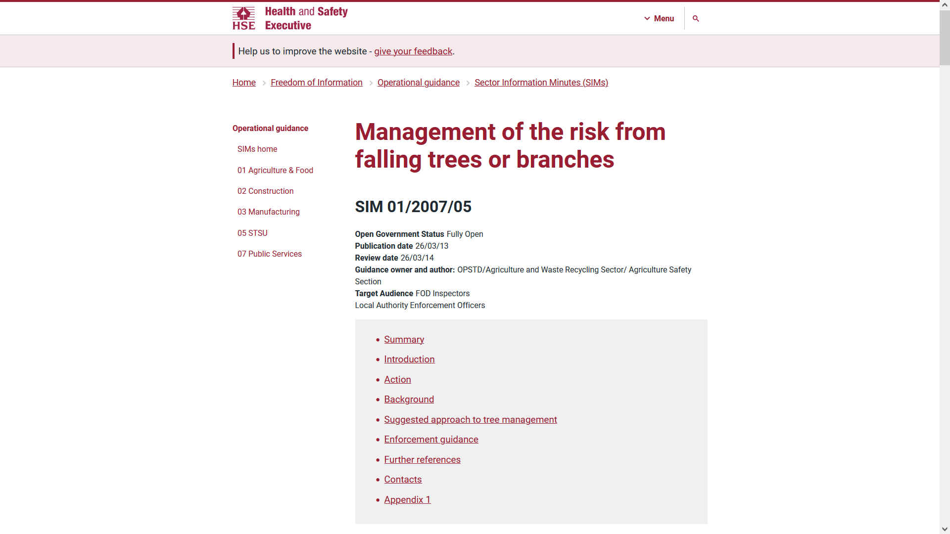 Each year between 5 and 6 people in the UK are killed when trees or branches fall on them. Around 3 people are killed each year by trees in public spaces. Thus the risk of being struck and killed by a tree or branch falling is extremely low (in the order of one in 10 million for those trees in or adjacent to areas of high public use). However the low level of overall risk may not be perceived in this way by the public, particularly following an incident.